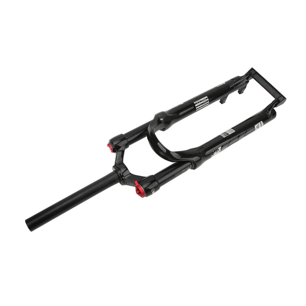 26-дюймовая амортизационная вилка для горного велосипеда, передняя вилка с прямым рулевым механизмом, ручная блокировка, черная трубка