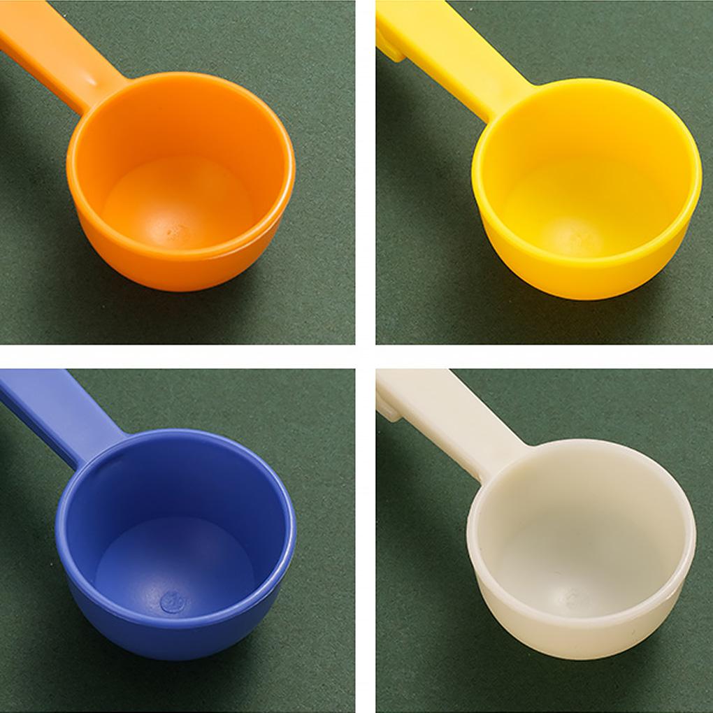 Упаковка из 4 кофейных ложек с зажимом, портативная с длинной ручкой, мерные ложки, герметичные пакеты, ложки, канцелярские принадлежности для чая, сухого молока