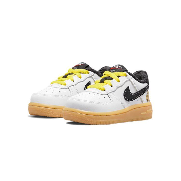 Nike Force 1 LV8 TD Go The Extra Smile Детские кроссовки Белый Желтый-Strike Gum-Светло-коричневый DO5863-100