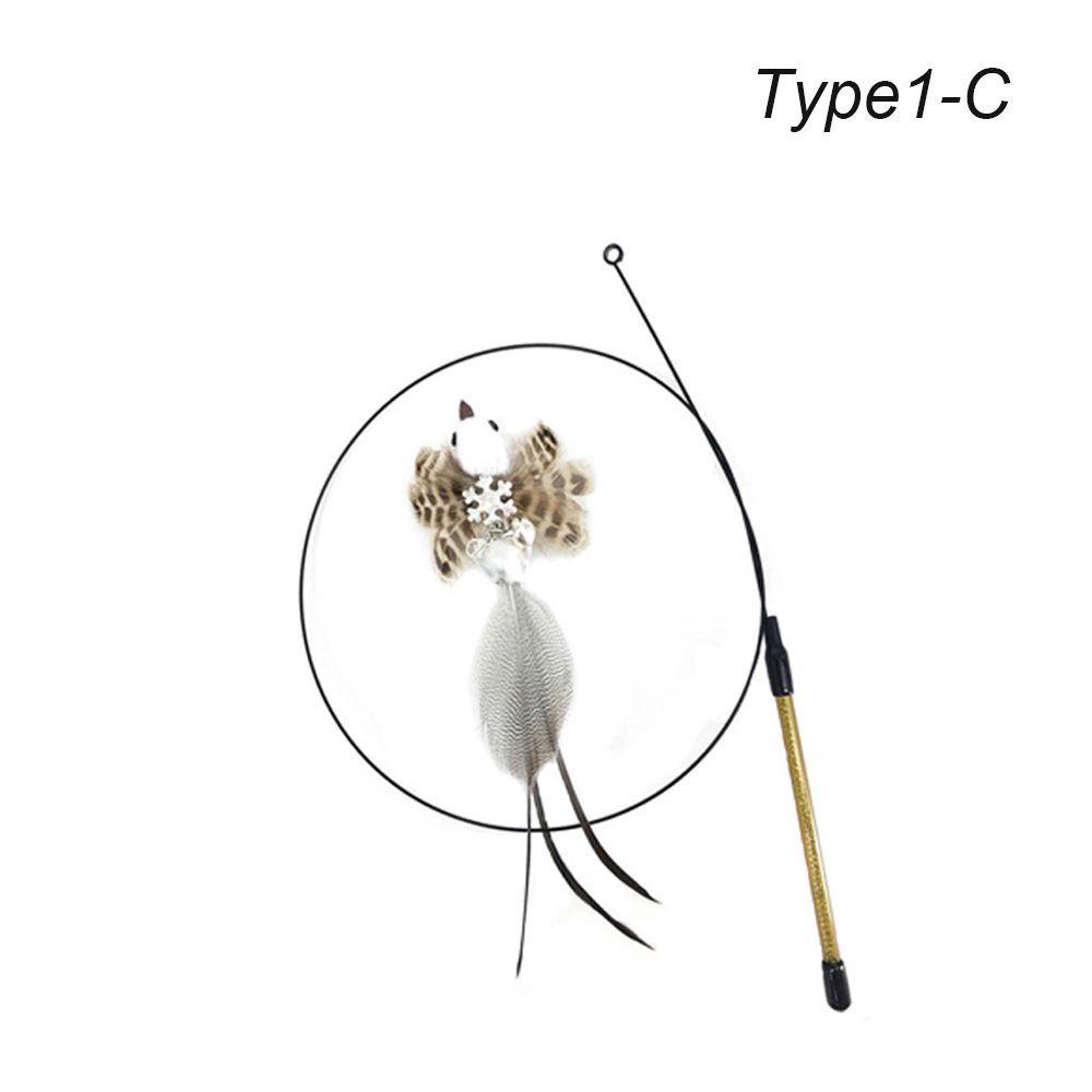 Play Pet Supplies Simulation Bird Stick Toy Wire Chaser Wand Cat Kitten Toys Teaser Feather