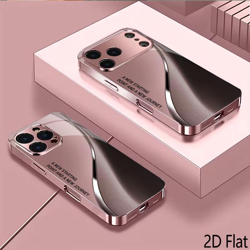 ErCurve 2DПлоская Для iPhone17 18 16 15 14 13 12 11 Pro Max XS XR 8 7Plus Чехол для телефона Ударопрочный Защитная задняя крышка