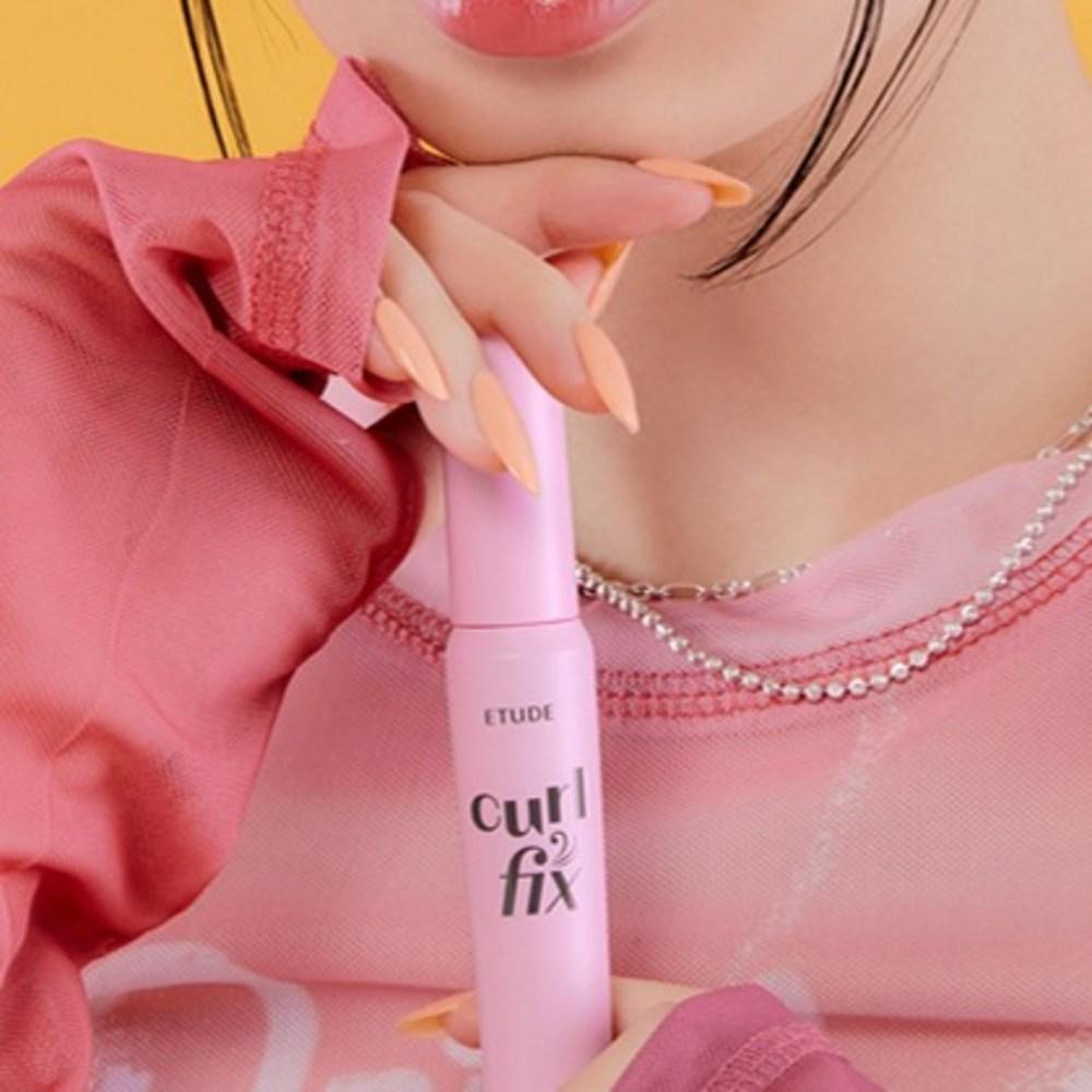Etude Тушь для ресниц Curl Fix 8 г + набор щипцов для завивки ресниц, 02 Коричневый, 2 набора