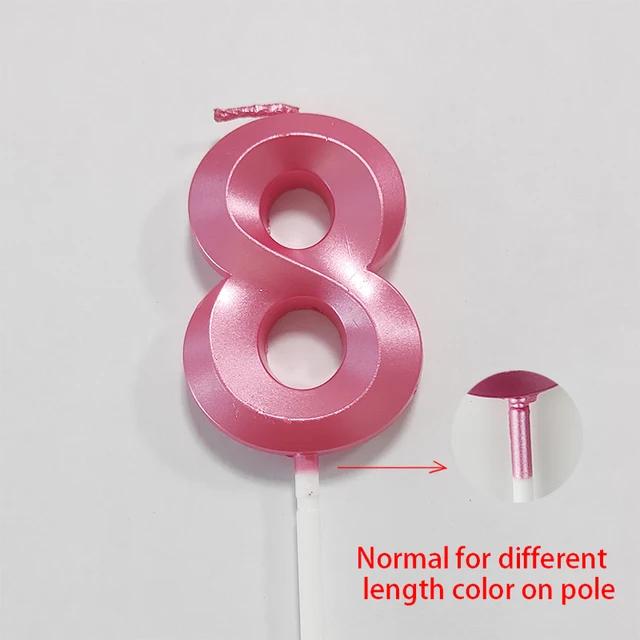0-9 Свеча Цифра Розовый Голубой С Днем Рождения 3D Свечи-Цифры Украшение для Торта Принадлежности для Детского Праздника Свадебный Декор