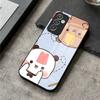 Милый чехол для телефона BuBu DuDu для S24 Ultra Samsung S23 S22 S20 Fe S21 Plus Galaxy A54 A34 A24 A53 Стеклянная крышка