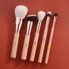 Rose Golden 5pcs Pink Makeup Brushes Set Powder Contour Concealer Foundation Blush Eye Shadow Make Up Brush Tools
