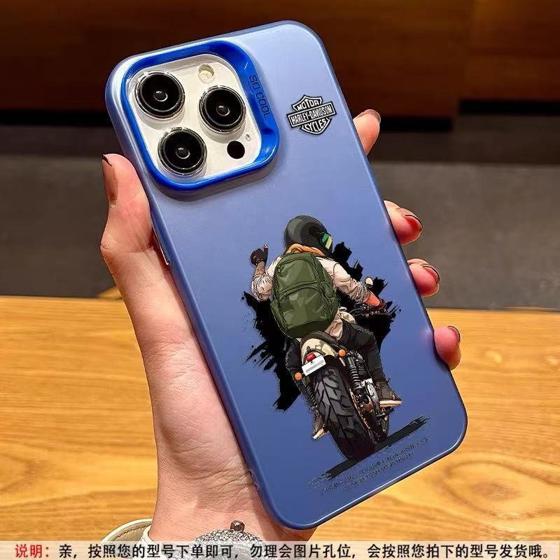 Чехол для телефона с изображением мальчика на мотоцикле, подходит для iPhone 16, Apple 15 Pro Max/14/13 Pro/12/11