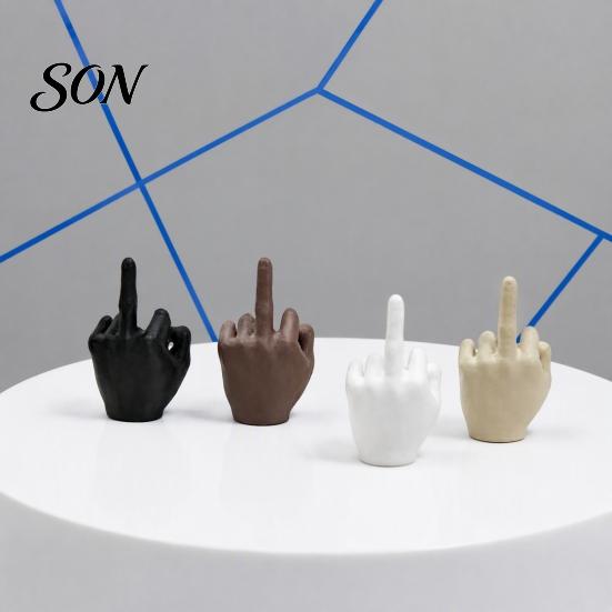 Unique Humorous Desk Accessories 10/25/50/100Pcs Mini Middle Finger Figurine, 3D Printed Tiny Hand Ornament, Funny Sarcastic Gifts for Him Gag