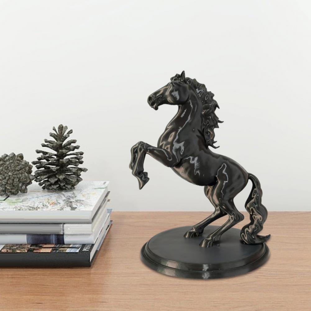 3d Printed Horse Ornament 3d Printed Horse Decor 3d Printed Horse Figurine Sculpture Black Statue Decoration Home Office