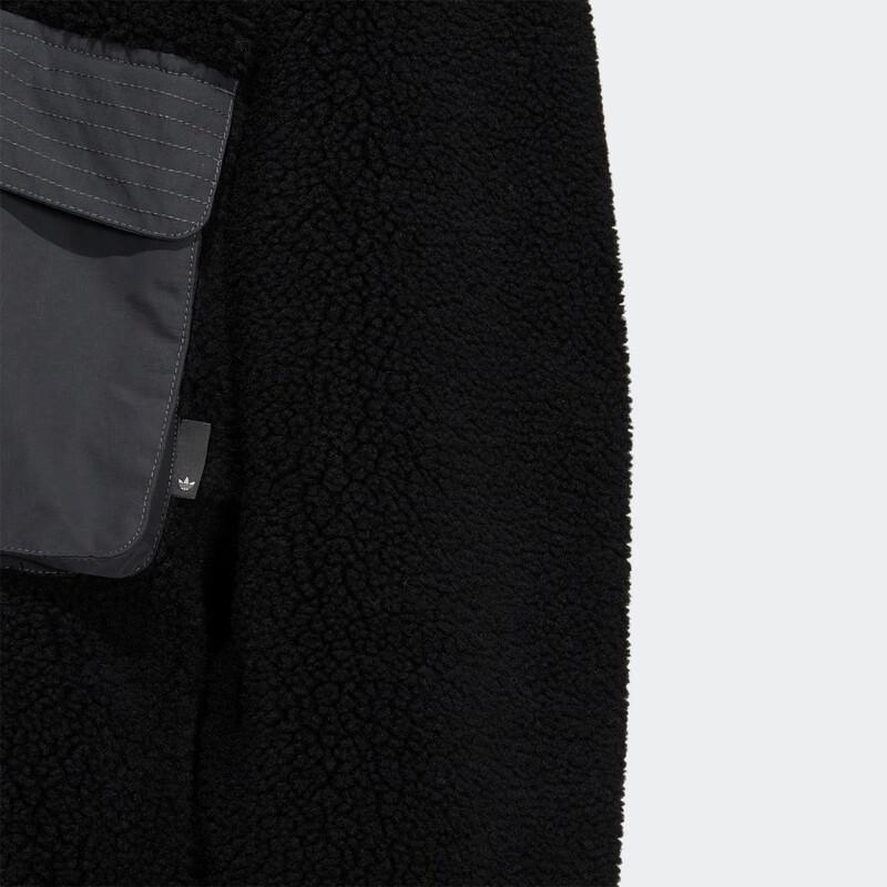 Adidas Оригинальные однотонные спортивные флисовые куртки с трилистником, мужские куртки черного цвета IC8162