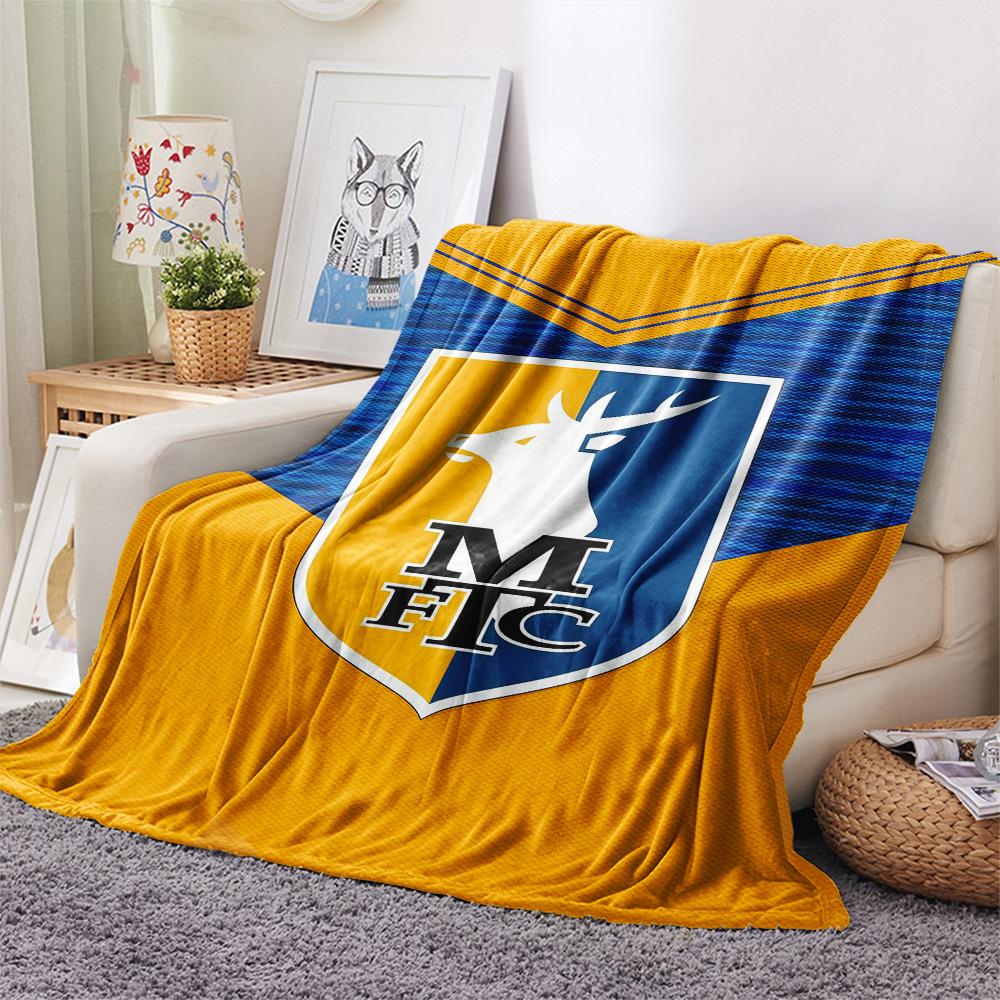 Mansfield Town Flannel Blanket, High quality Comfortable for All Seasons, Home Decor, Warmth and Comfort