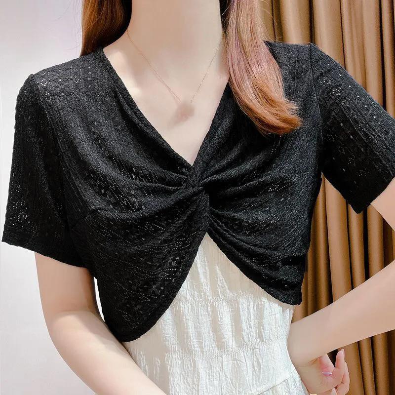 WTEMPO Женские весенне-летние повседневные универсальные тонкие дышащие кардиганы женские повседневные однотонные солнцезащитные шали с V-образным вырезом пальто