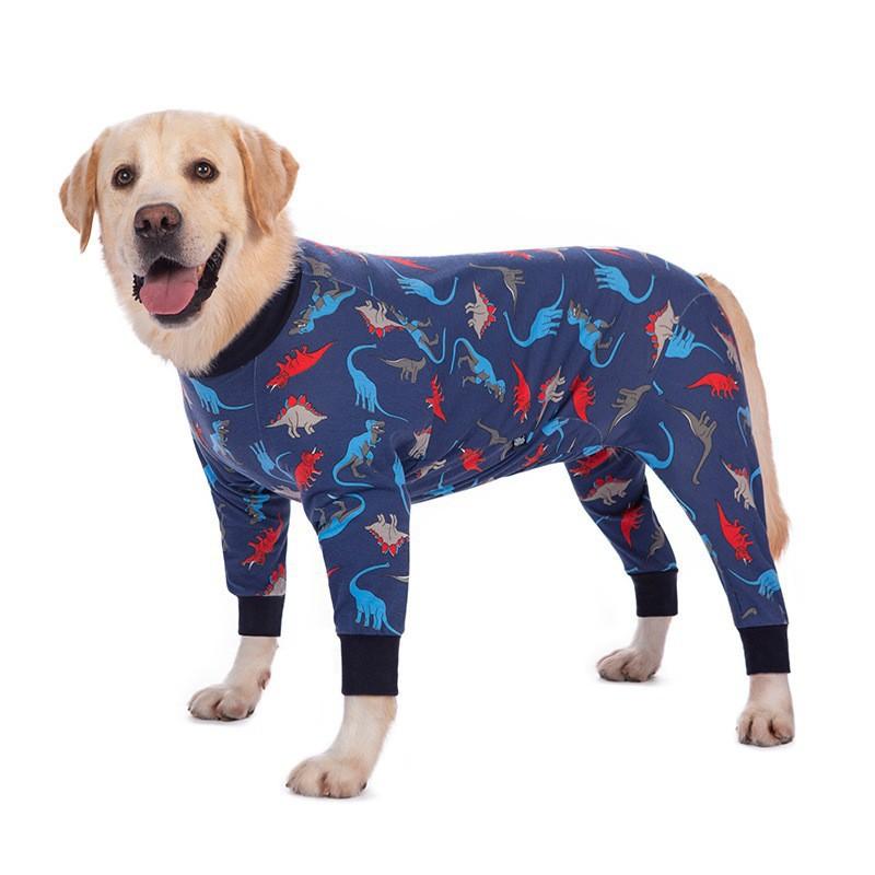 Large Dog Full-Body Jumpsuit Golden Retriever Labradoodle Samoyed Cotton Pet Apparel Lightweight Belly Protection