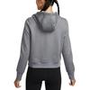Therma FIT One Fleece Lined Thermal Solid Color Hooded Short Sweatshirt Women's Carbon Gray/White FB5211-091
