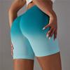 Auroth Бесшовные градиентные узкие спортивные шорты с высокой талией ярких цветов Короткие брюки для бега для фитнеса и йоги