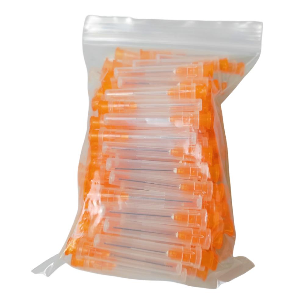 100 шт. стоматологических эндо-ирригационных игл - 25G, 27G, 30G с закрытым боковым отверстием на конце для промывания корневых каналов