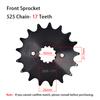 525 17T Передняя 43T Задняя Звездочка для SUZUKI DL1000 DL1050 DL650 GSXR1000 GSXR750 GSR600 GSR750 DL GSXR GSR 1000 1050 650 750 600