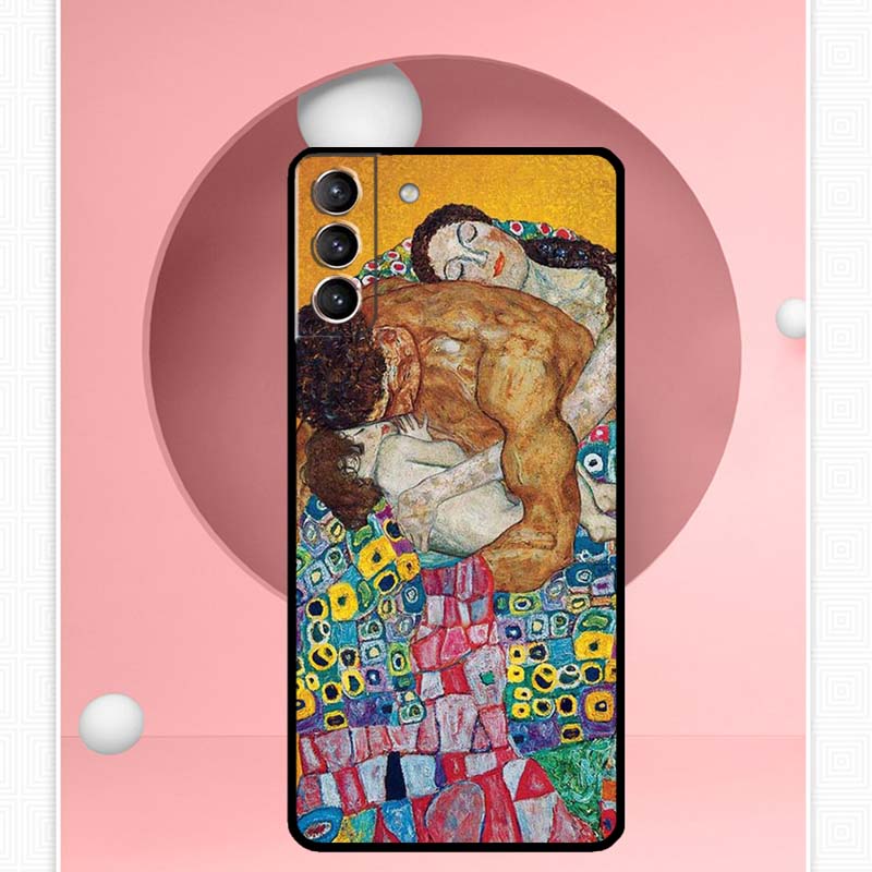 Чехол для телефона Samsung Galaxy S25 Ultra S20 S21 S22 S23 S24 Ultra S9 S10 Plus S25 FE с картиной Густава Климта "Поцелуй" Чехол Funda