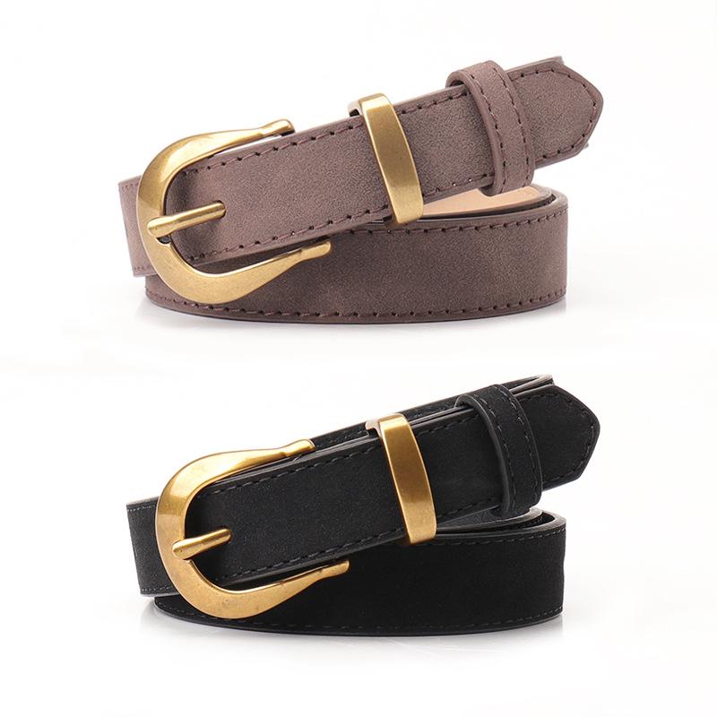 Retro Women's Suede-Look Belt: Stylish, Simple, Decorative, All-Match Accessory