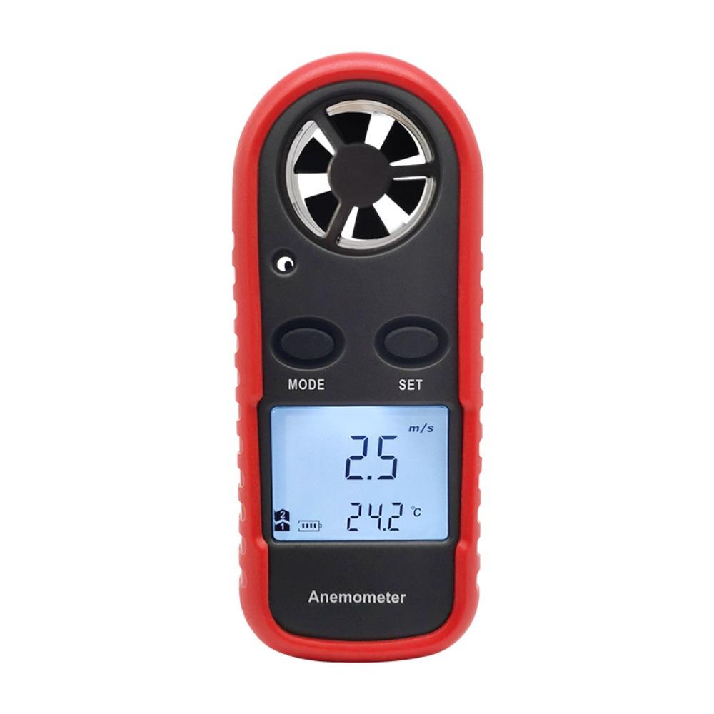 Цифровой анемометр, измеритель скорости ветра-10 ~ 45C, тестер температуры Anemometro с ЖК-дисплеем с подсветкой