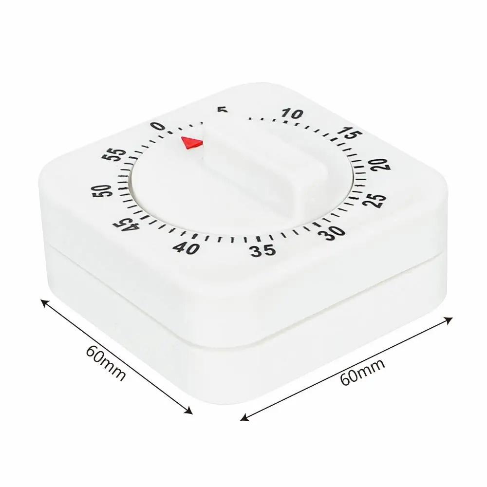 Mechanical Timer Kitchen Tools White Square Cooking Tools 60 Minutes Kitchen Timer Countdown Alarm Reminder3