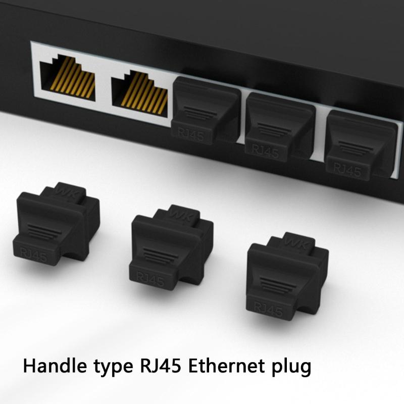 10 шт. Защитные заглушки для портов RJ45, защита от пыли и грязи, заглушки для патч-панелей, роутеров, сетевые протекторы, крышки для Ethernet-роутеров