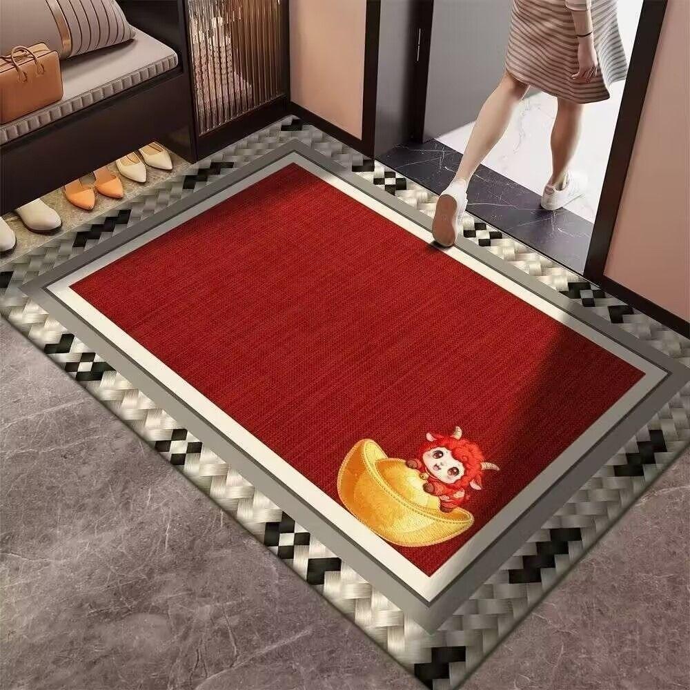 Cartoon Lamb Chinese Sheep Year Floor Mat Sheep Printed Welcome Door Mat Spring Festival
