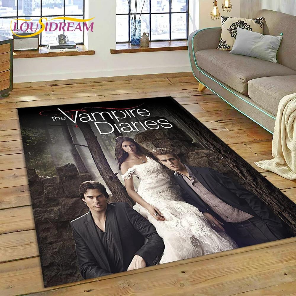 3D Новейший Ковер Ковер Дневники вампира Дэймон Сальваторе для гостиной спальни домашнего декора, Нескользящее украшение для дивана, Придверный коврик