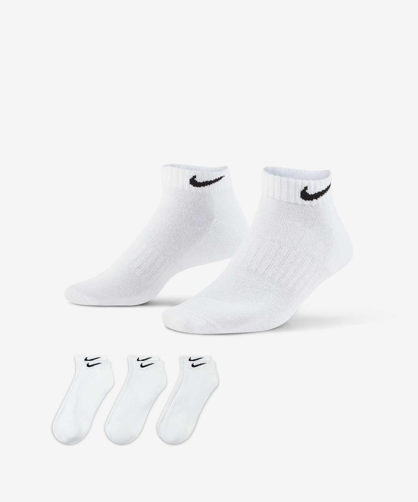 Nike Повседневные низкие носки с амортизацией для тренировок (3 пары) - белый:Черный / Sx7670-100