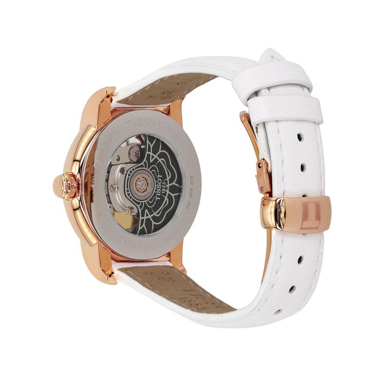 Tissot Коллекция Heart Автоматический механический механизм Водонепроницаемость 30 м Женские часы 35 мм Золотой циферблат T050.207.37.017.04