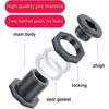 M-Modern-1Set Garden Hose Adapter With Clamp Kit Water Tank Connector Thru-Bulk Pipe Fitting