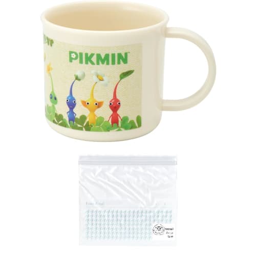Pikmin Cups, 200ml, Plastic Cups, Dishwasher and Microwave Safe, Antibacterial, Made In Japan, 25-Pack (Plastic Cups, Freezer Bags)
