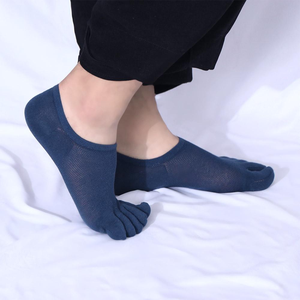 All-match Soft Simple Women Solid Color Five Toes Socks Men Hosiery Short Socks Cotton Socks