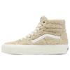 Sk8 Зауженные Флисовые Повседневные Высокие Кеды для Скейтборда Унисекс Бежевые VN0A7Q62BKB