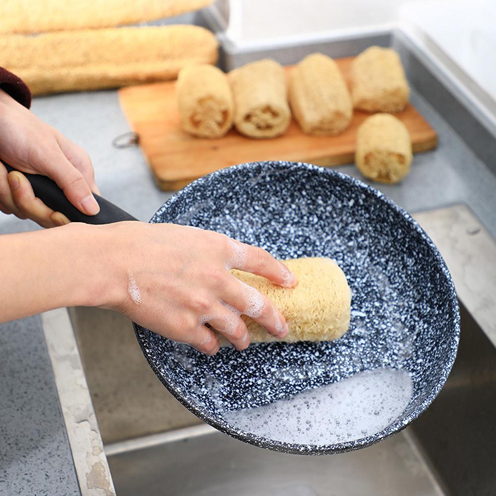 6 шт. в упаковке Натуральная мочалка для душа и тела Губка для мытья посуды F0O0