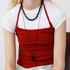 Длинное ожерелье с двумя шариками из оникса (L261MNK180)