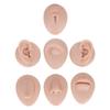 Soft Silicone Body Part Model, Piercing Practice Model Simulation Silicone Ear Eye Nose Mouth Tongue, Belly Button Model Safety Pierce Tool for