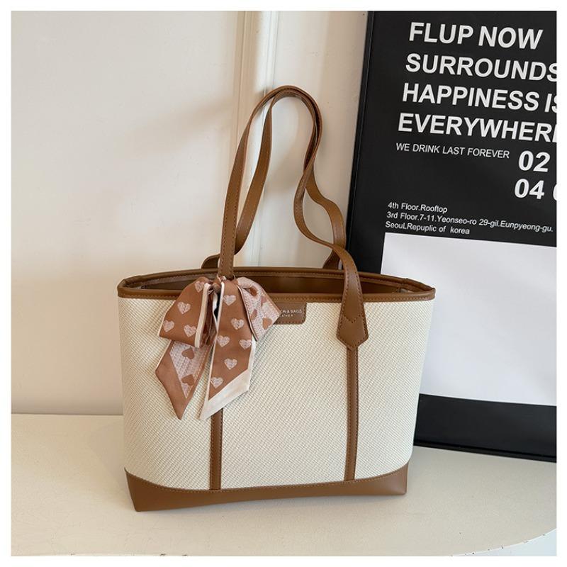 Сумка большой вместимости женская летняя универсальная новая повседневная сумка через плечо популярная сумка-тоут для поездок на работу