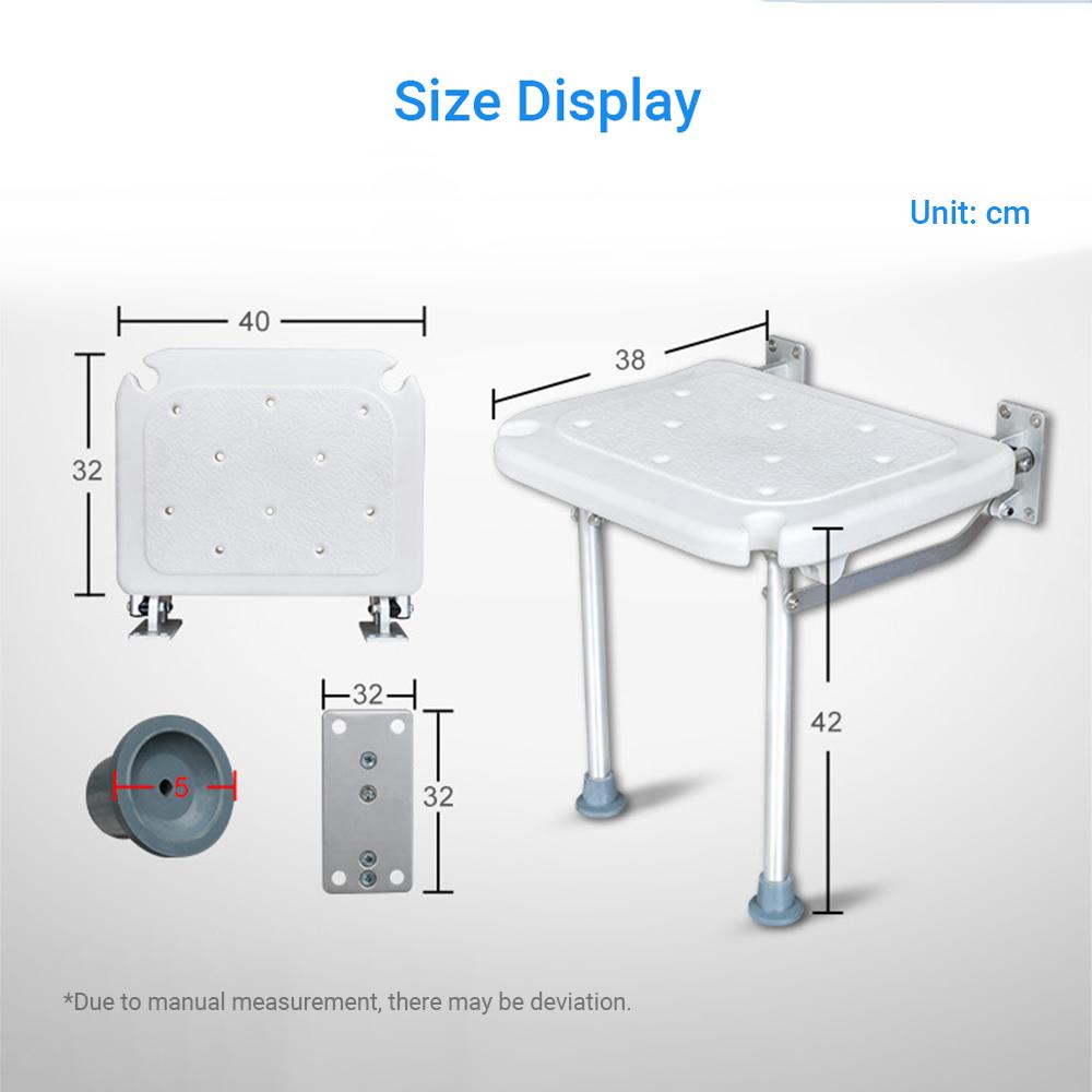Складная скамейка для душа, откидное вкручивающееся сиденье для ванны, настенное крепление, стул для ванной комнаты, табурет с нескользящим покрытием