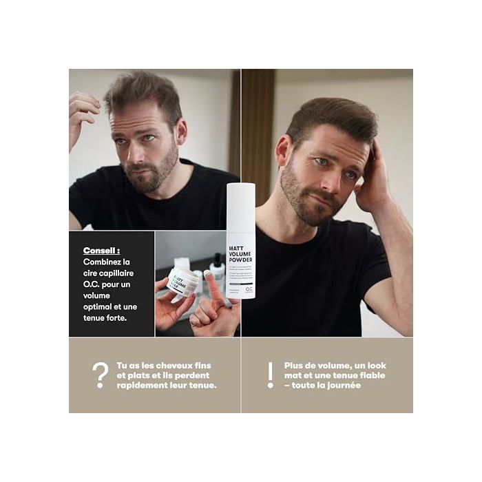 O.C. HAIRCARE Poudre coiffante Poudre pour cheveux fins &amp; délicats avec EFFET MATTE pour une stabilité maximale 5.5 g