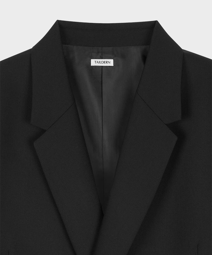 Taildern Oversized Double Breasted Jacket Black