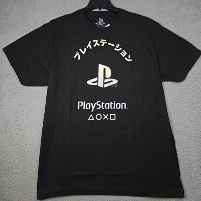 Мужская футболка Playstation Extra Large XL Черная с фольгой Видеоигрок PS4 PS5 Ретро Новая с биркой B