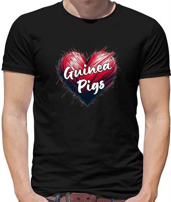 Love Heart Guinea Pigs - Mens T-Shirt - Guineas Pig Guineapig Love Pet