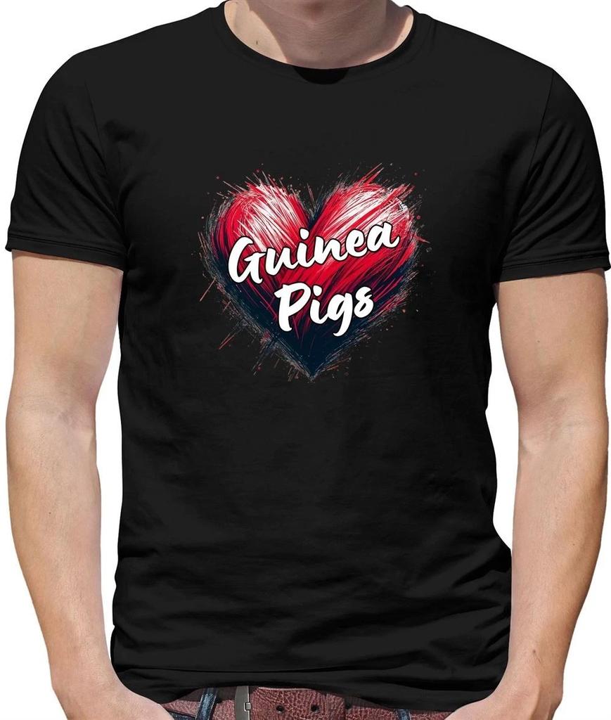 Love Heart Guinea Pigs - Mens T-Shirt - Guineas Pig Guineapig love Pet