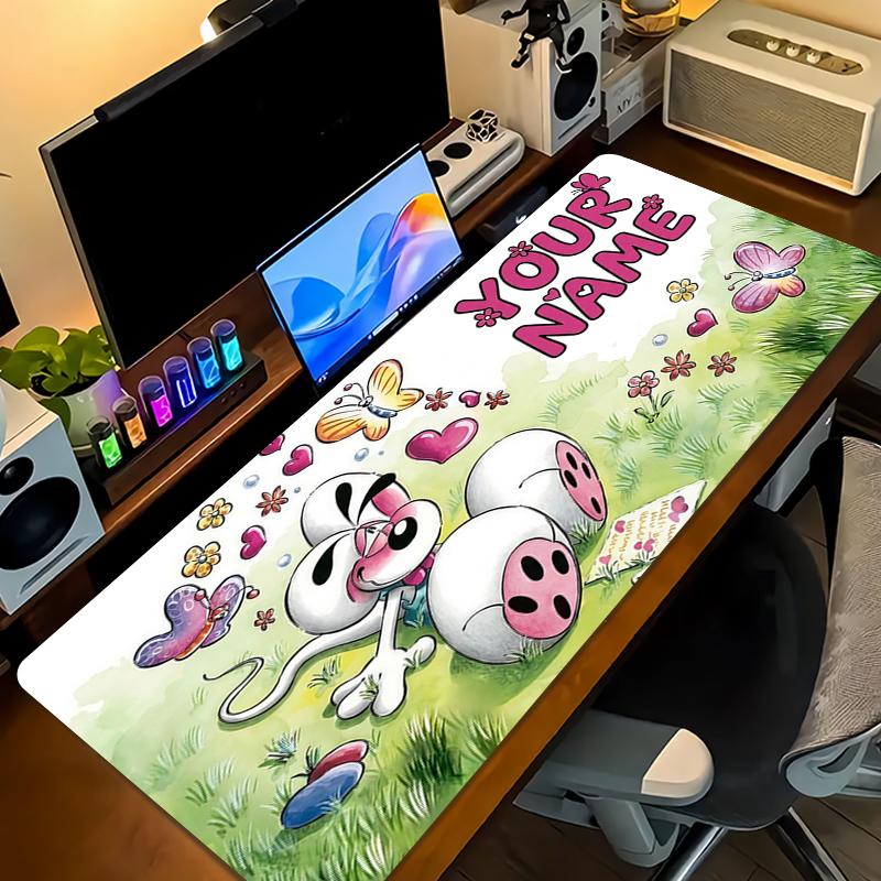 Custom Name diddl Mouse Pad Large Gaming Table Cushion Non-slip Laptop Tablet Big Mousepad XXL Mat Mini PC Playmat With Lock edge_XIA