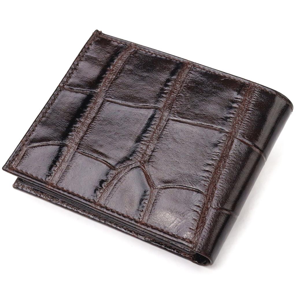 Миниатюрное мужское портмоне из натуральной фактурной кожи CANPELLINI Purse 21521 Коричневое