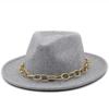 New Wool Women Men Fedora Hat For Winter Autumn Elegant Lady Gangster Trilby Felt Homburg Church Jazz Hat 55-58CM Adjustable