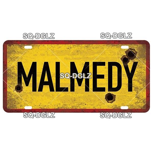 SQ-DGLZ Paris Bangde Road License Plate Warning Tin Sign State Wall Decoration Metal Sign Home Decor Painting Plaques Art Poster