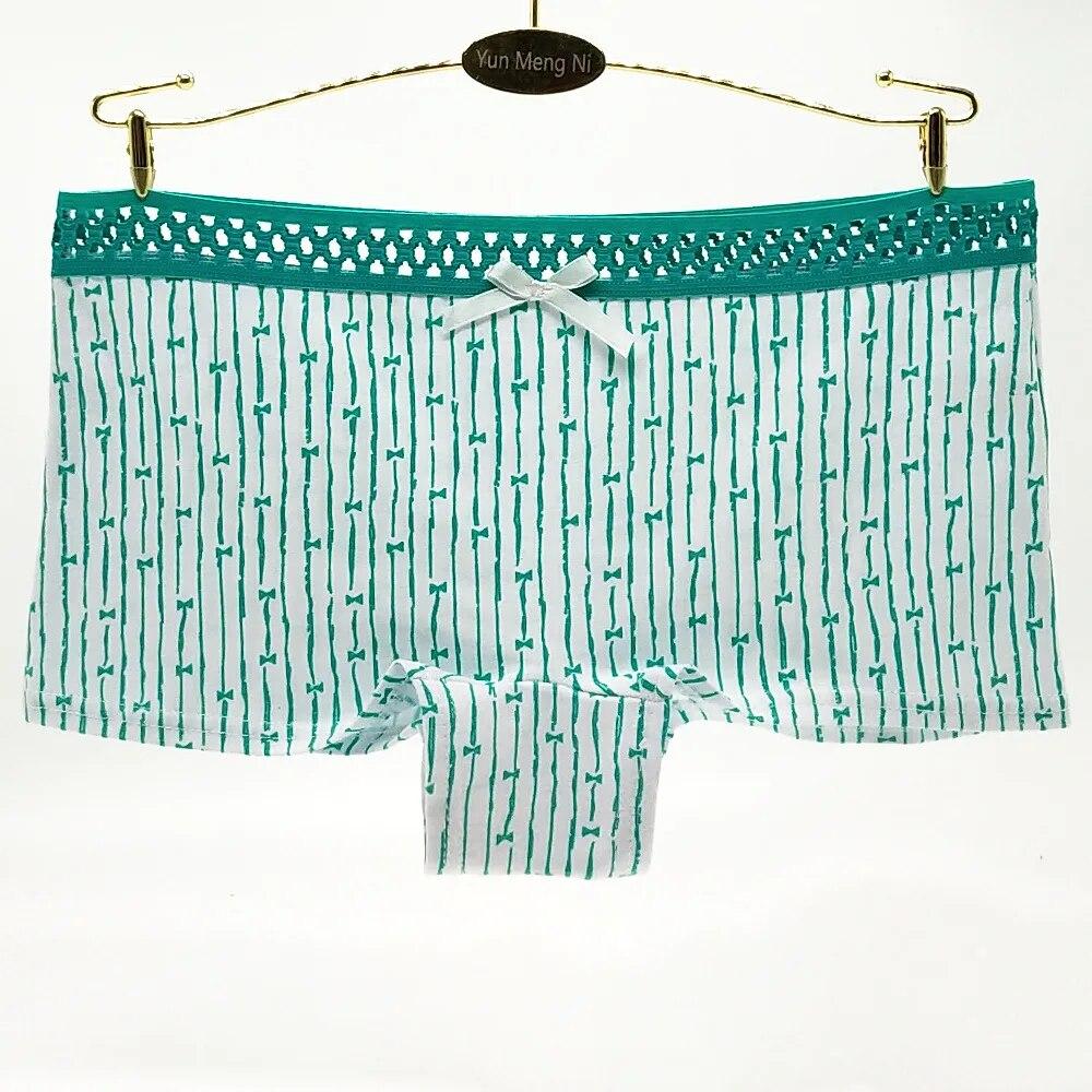 Boxer for Woman Cotton Sexy Panties Kawaii Ladies Boyshort ButterflyPrint Underwear Briefs Bow Girls Knickers 6 Pcs/Lot