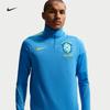Мужская тренировочная футболка Nike Dri-Fit Strike сборной Бразилии с влагоотводящими свойствами, с круглым вырезом, простая, с длинным рукавом, для футбола
