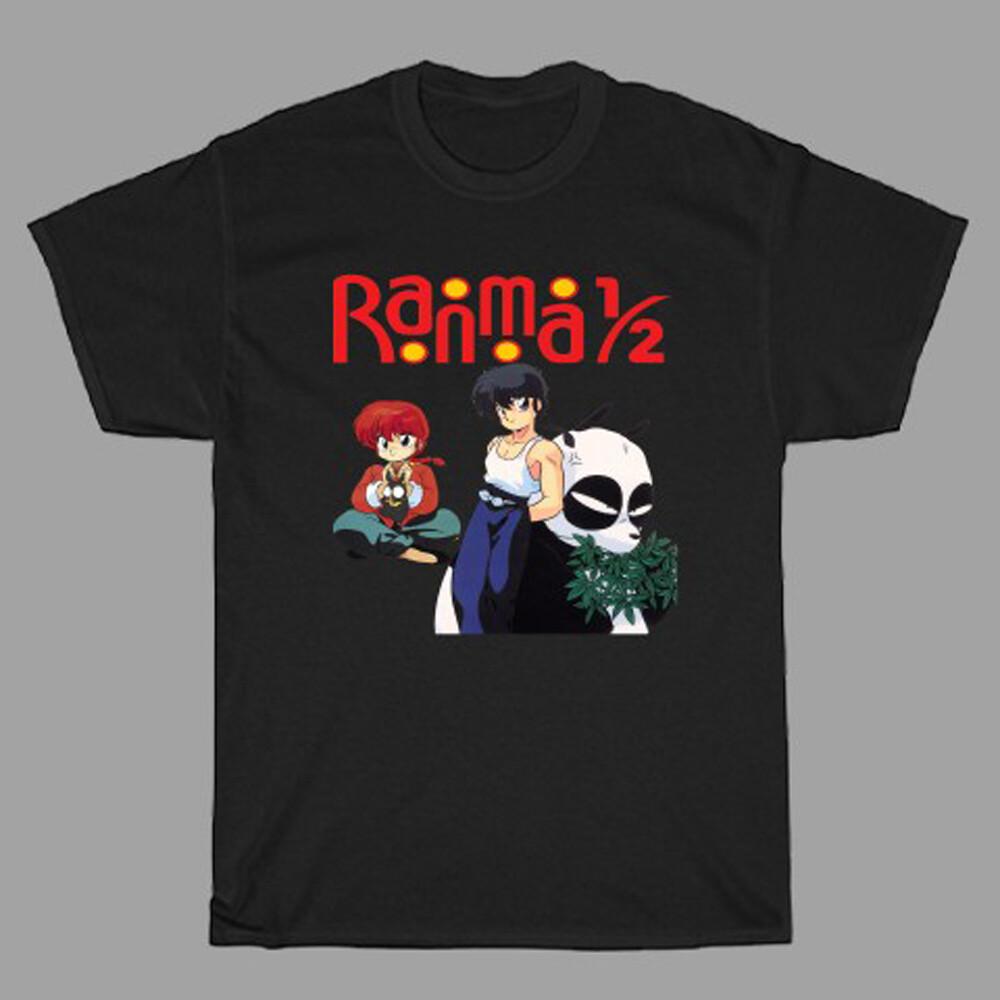 RANMA 1/2 Классический Японский Мультфильм Аниме Мужская Черная Размер от S до 5XL